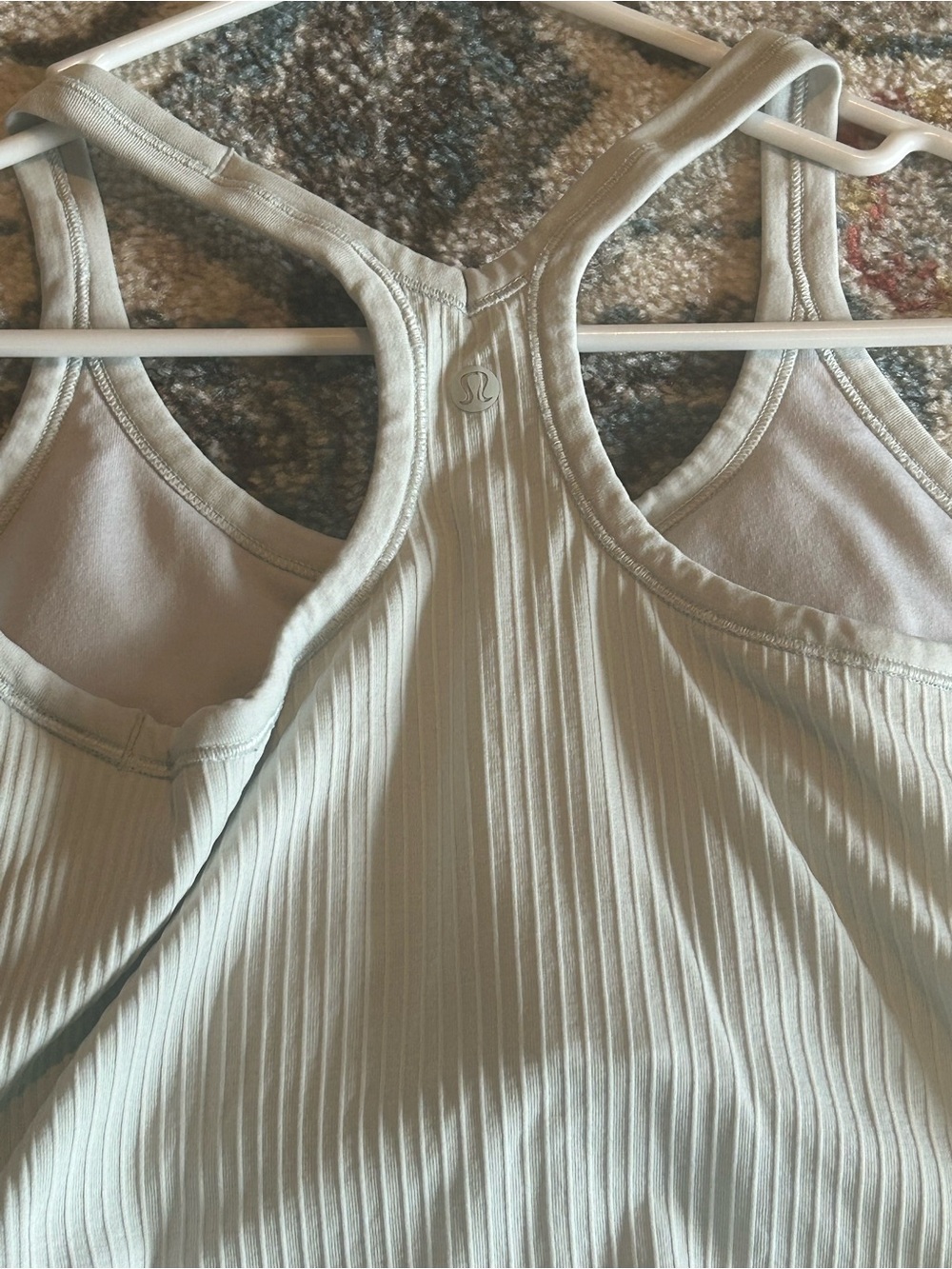 lululemon athletica Ribbed Racerback Tank — Light Beige